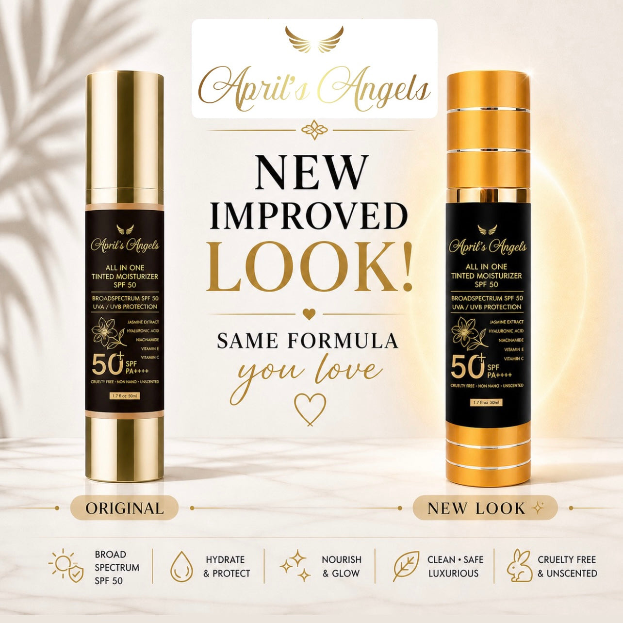 ALL IN 1 VEGAN UNIVERSAL TINTED MOISTURIZER SUNSCREEN SPF 50