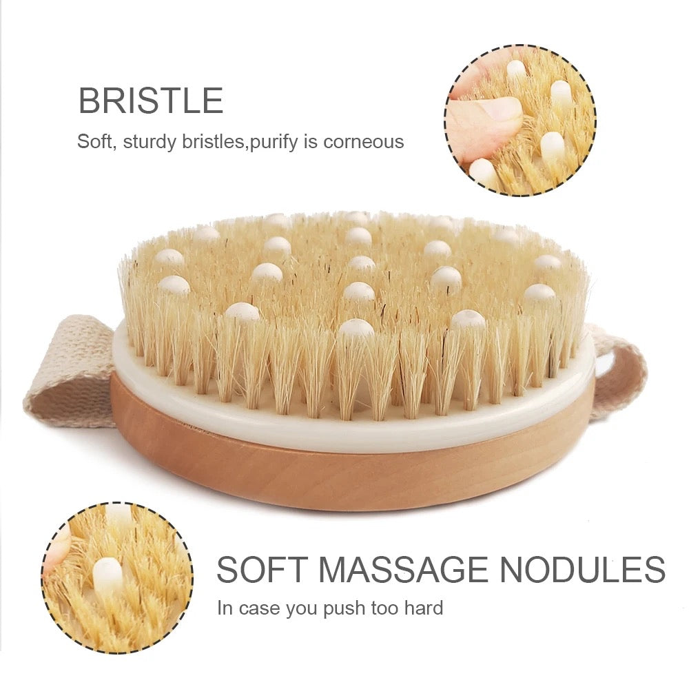 ANTI-CELLULITE MASSAGE OIL & EXFOLIATING DRY BRUSH BUNDLE