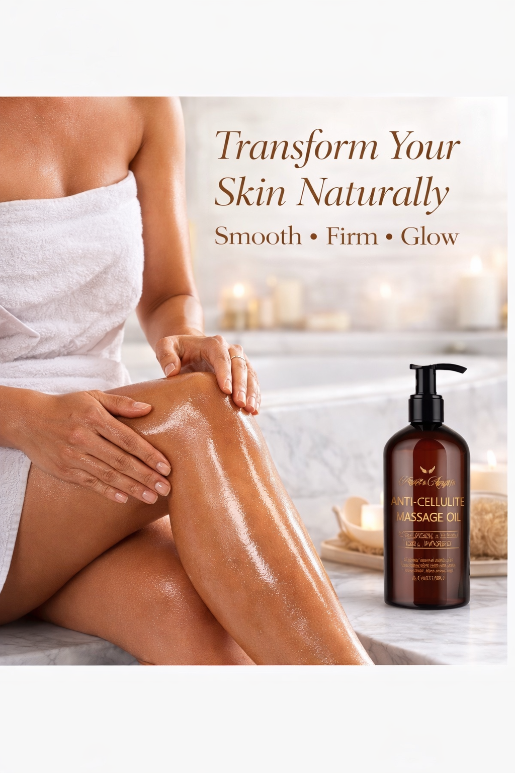 ANTI-CELLULITE MASSAGE OIL & EXFOLIATING DRY BRUSH BUNDLE