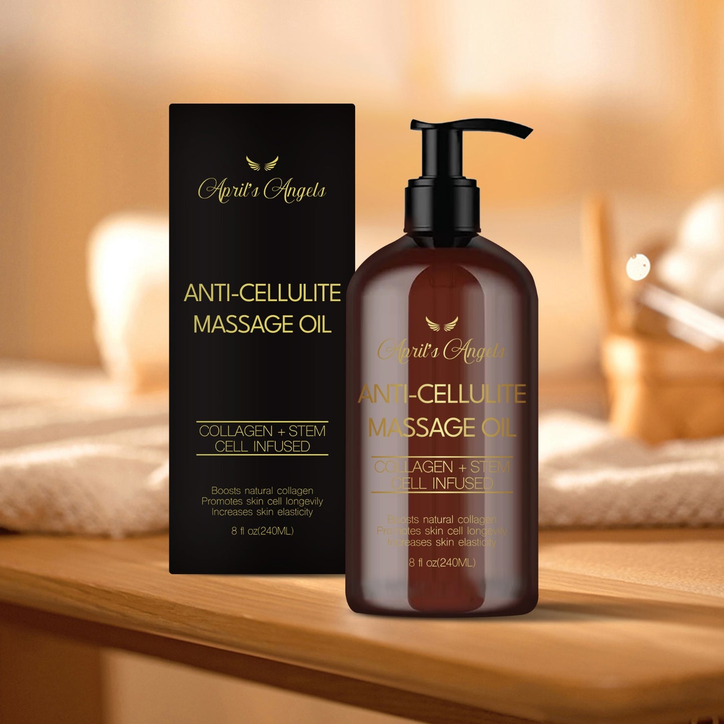 ANTI-CELLULITE MASSAGE OIL & EXFOLIATING DRY BRUSH BUNDLE