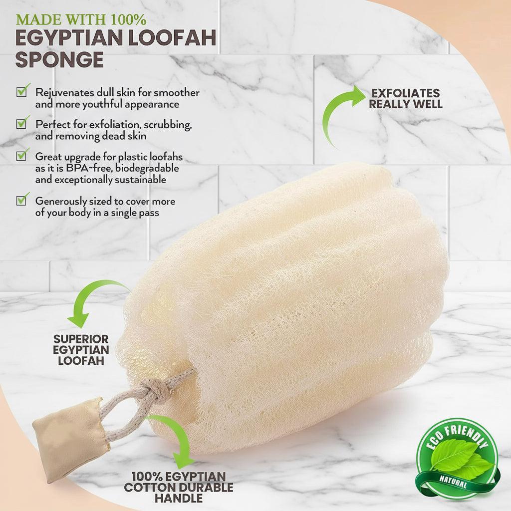 100% EGYPTIAN LOOFAH (set of 3)