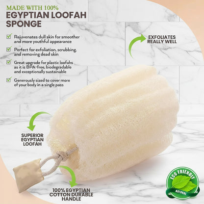 100% EGYPTIAN LOOFAH (set of 3)