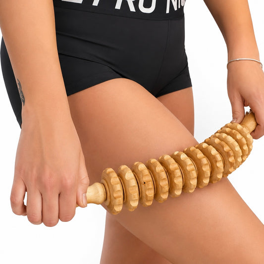 CURVED WOOD MASSAGE ROLLER