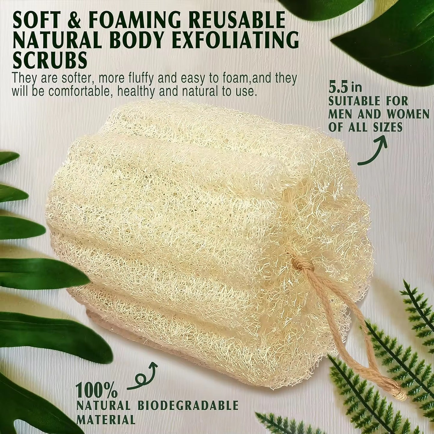 100% EGYPTIAN LOOFAH (set of 3)