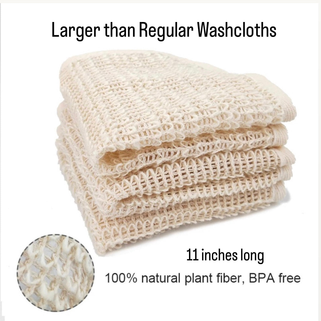 ORGANIC SISAL WASHCLOTH (3 Pcs)