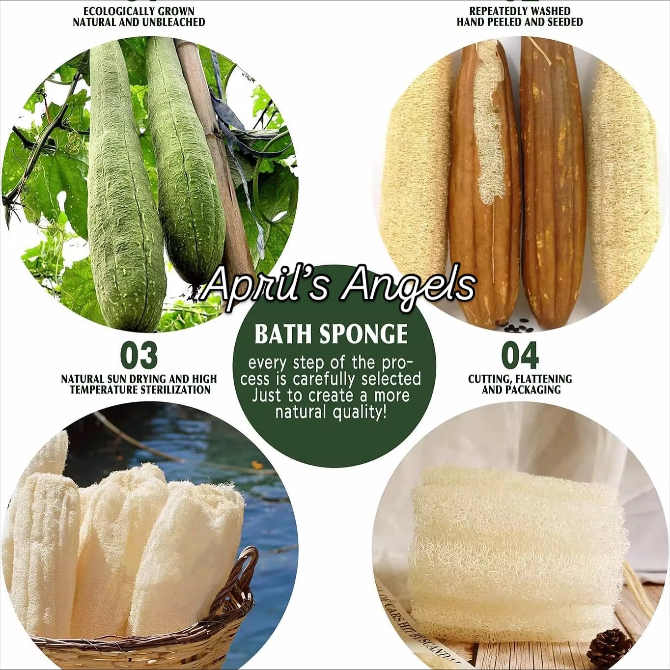 100% EGYPTIAN LOOFAH (set of 3)