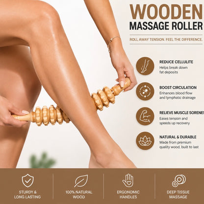 CURVED WOOD MASSAGE ROLLER
