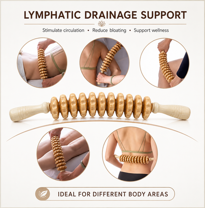 CURVED WOOD MASSAGE ROLLER