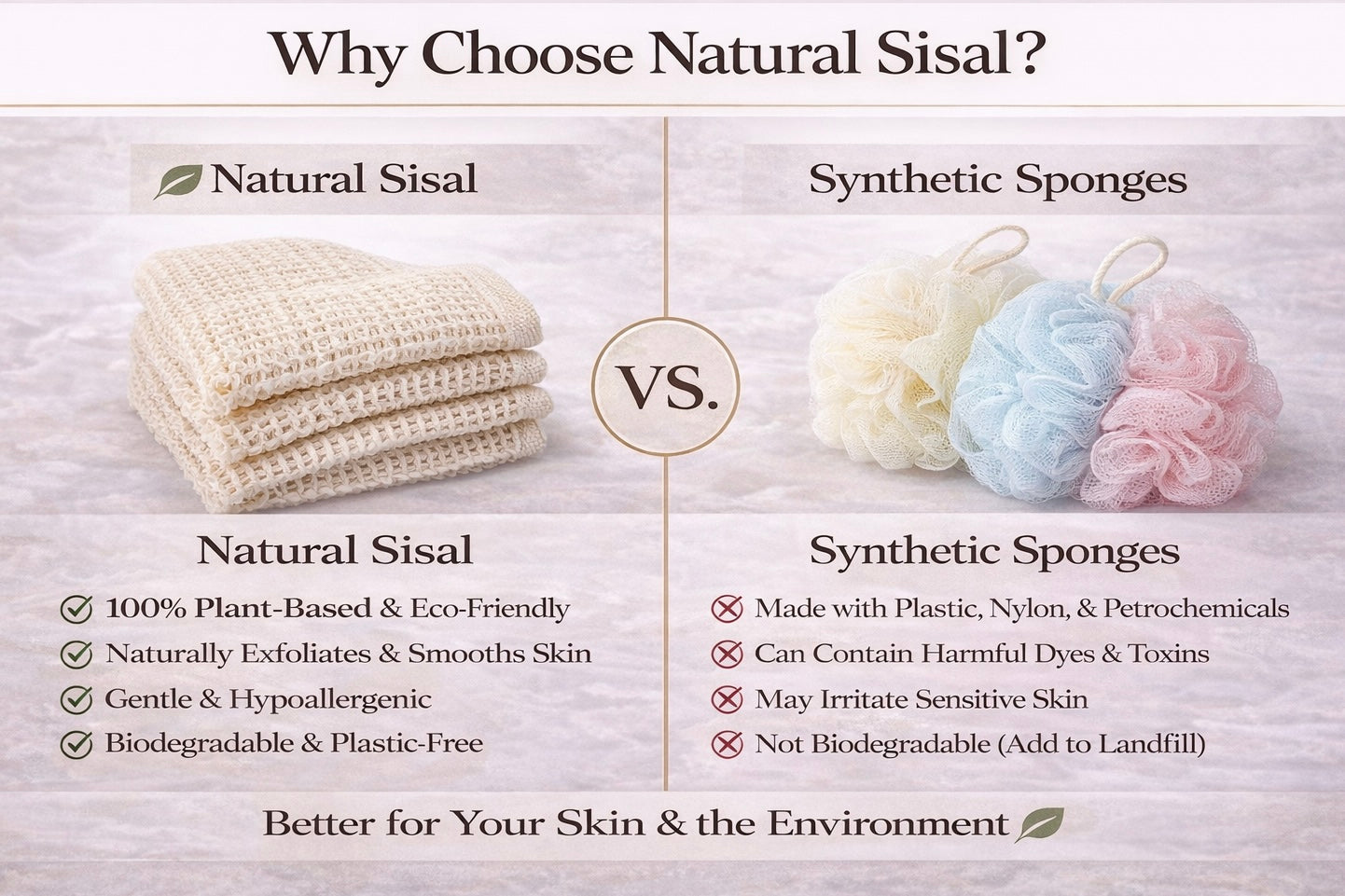 ORGANIC SISAL WASHCLOTH (3 Pcs)