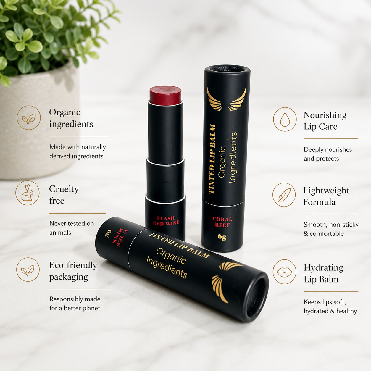 THE ORGANIC LIP LOVE TRIO (3 pcs)