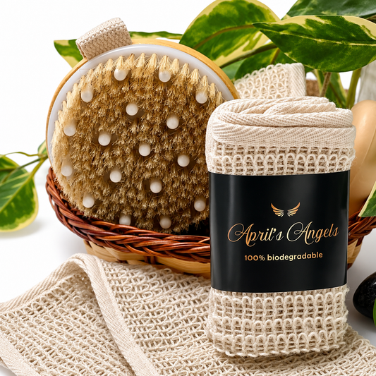 EXFOLIATING DRY BRUSH & SISAL WASHCLOTHES BUNDLE (2 PCS)