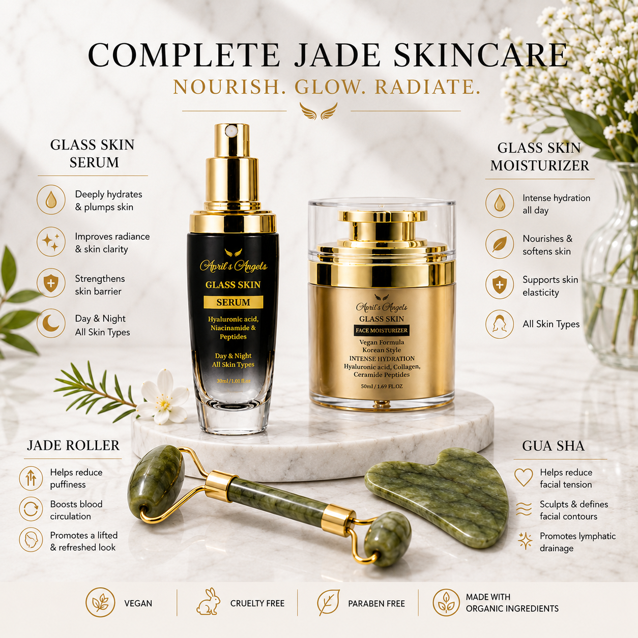 APRIL’S ANGELS GLASS SKIN FACE LIFT TRIO