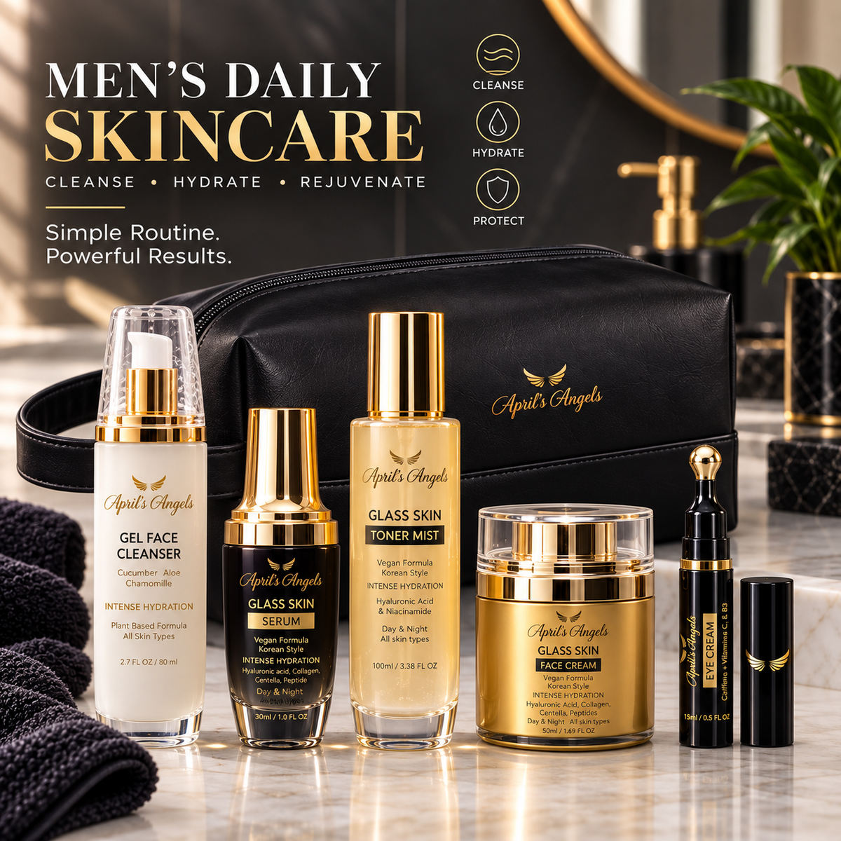 April’s Angels Men’s Complete Glass Skin Skincare Set
