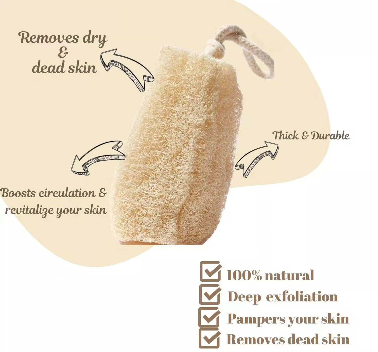 100% EGYPTIAN LOOFAH (set of 3)